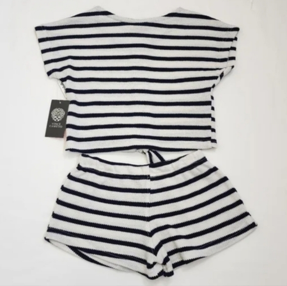 Vince Camuto Navy and White Striped Knit Set - Picture 3 of 9